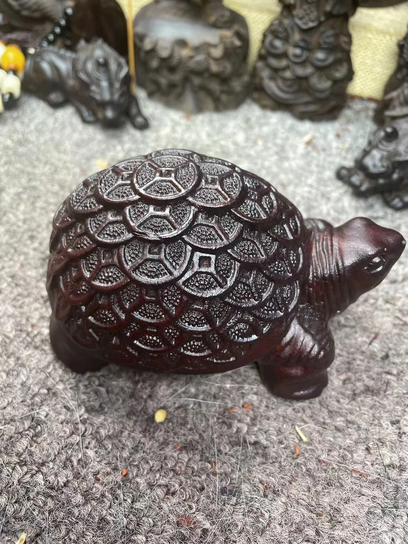 黑檀木大金钱龟摆件