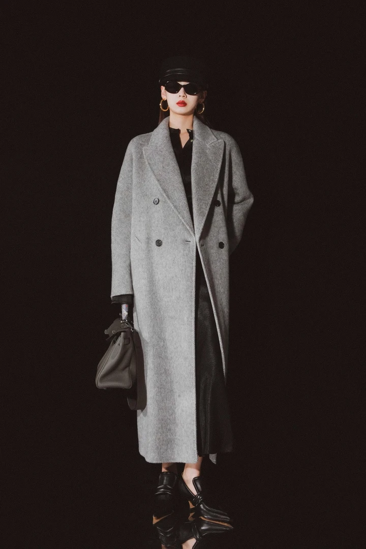 ZON-欧货羊驼双面羊毛大衣羊毛呢外套女宽松 PI22A0698