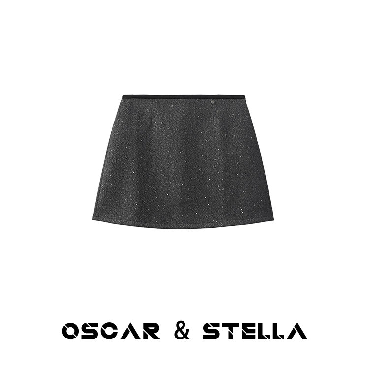 Oscar/Stella【璀璨星河】显瘦包百搭洋气A字半身裙高级感毛呢短裙