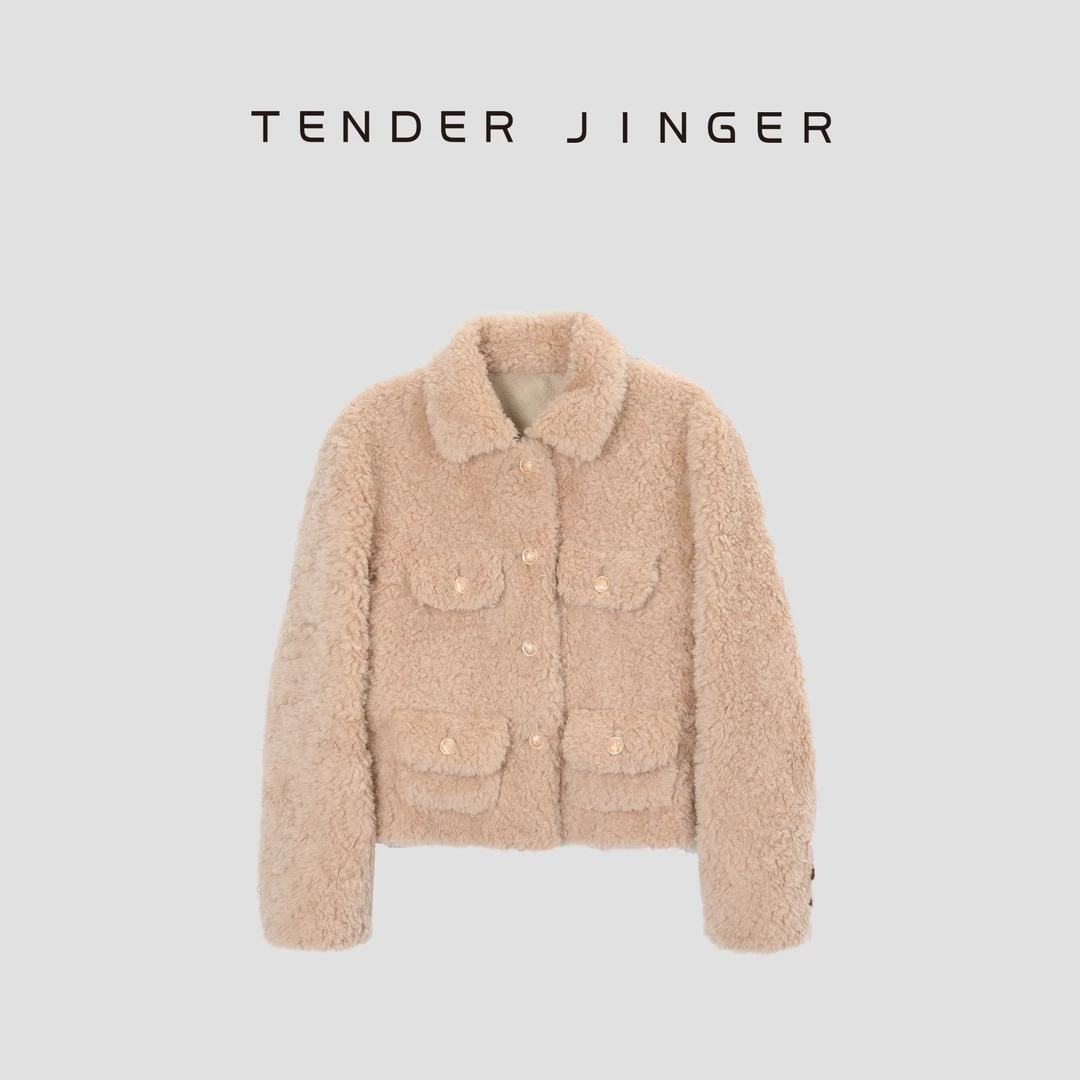 【专柜】翻领绵羊毛短外套T44PXP78794