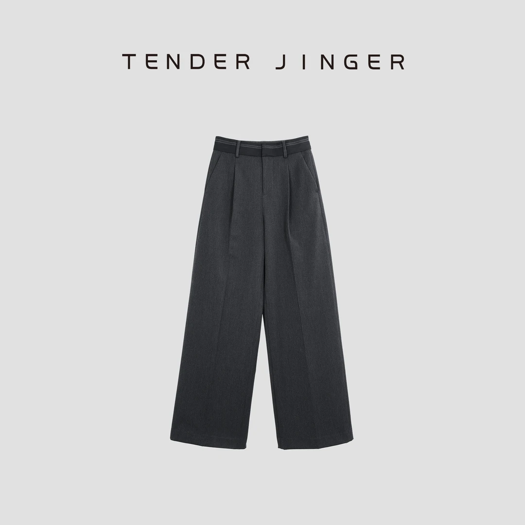 【专柜】女士休闲通勤直筒纯色休闲裤子T2401SJL731J