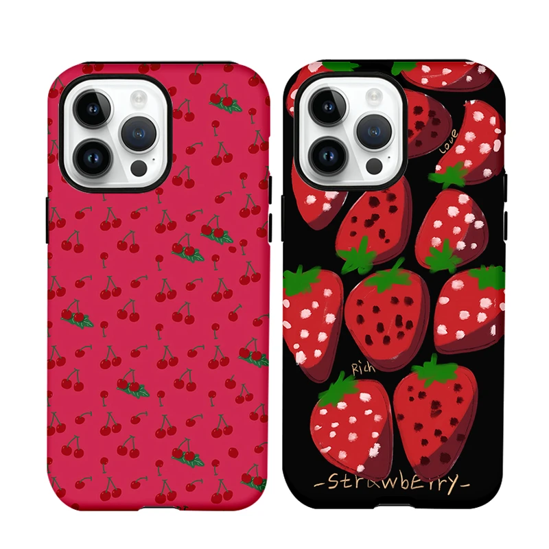 Meet原创二合一进口韩国菲林适用苹果iphone15/14潮牌草莓手机壳