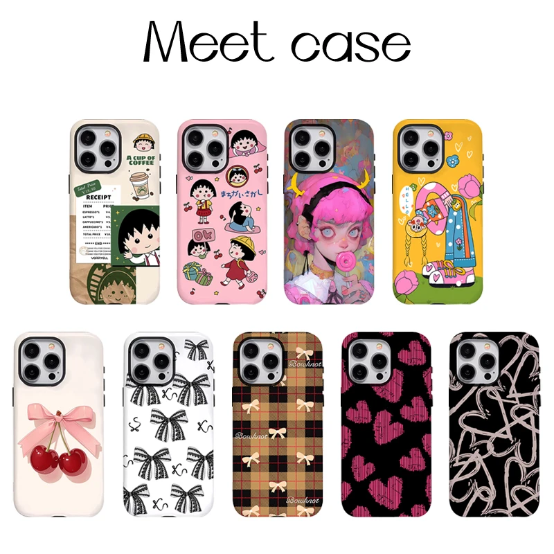 咖啡小丸子适用苹果iphone15promax韩国菲林手机壳14/13/12可爱