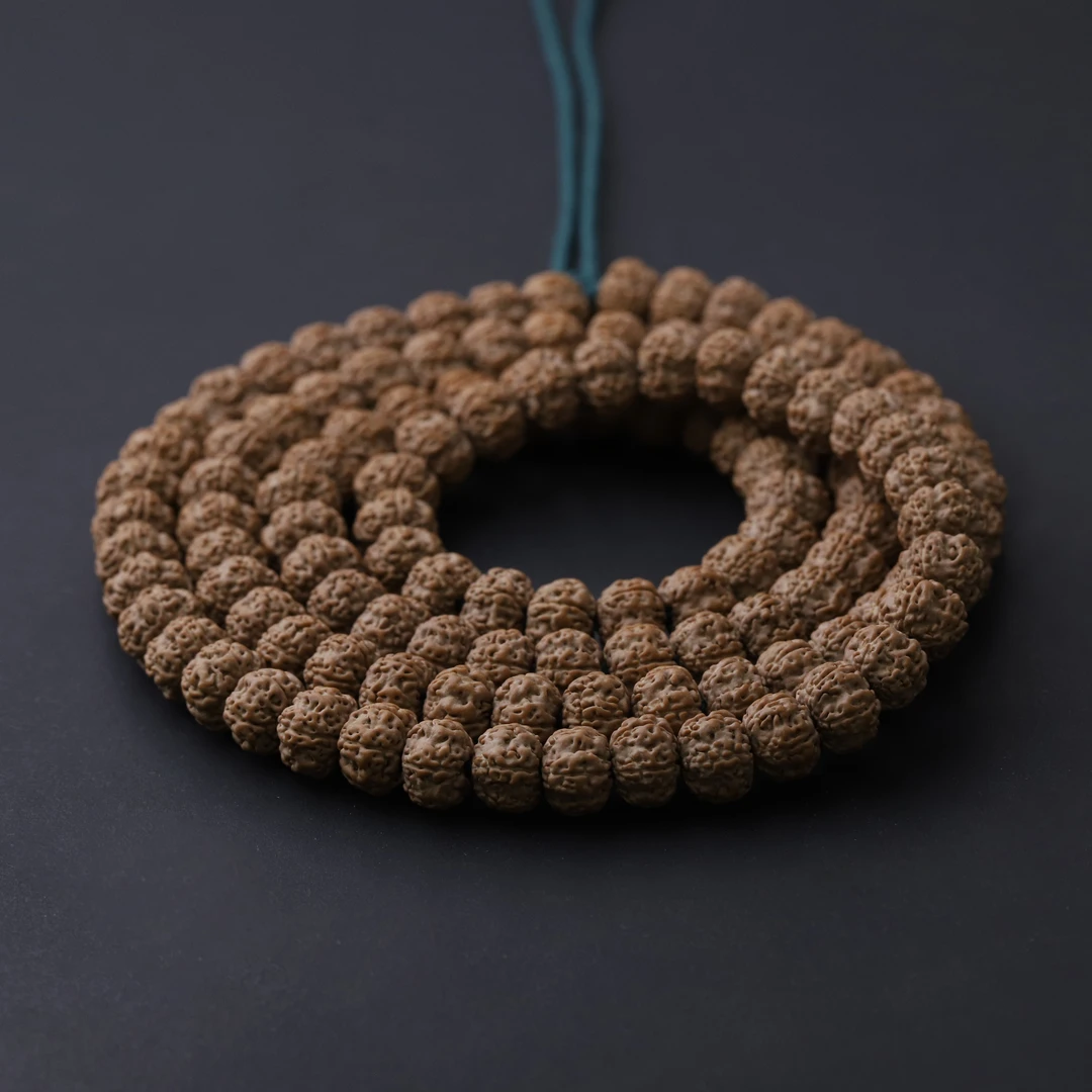 S7799【天价平细】精选老树平头尾细纹梅花小金刚108长串（送工具）