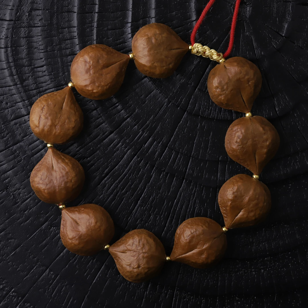 S8017【姬宝】老树籽微打底核桃文玩手串（送工具）