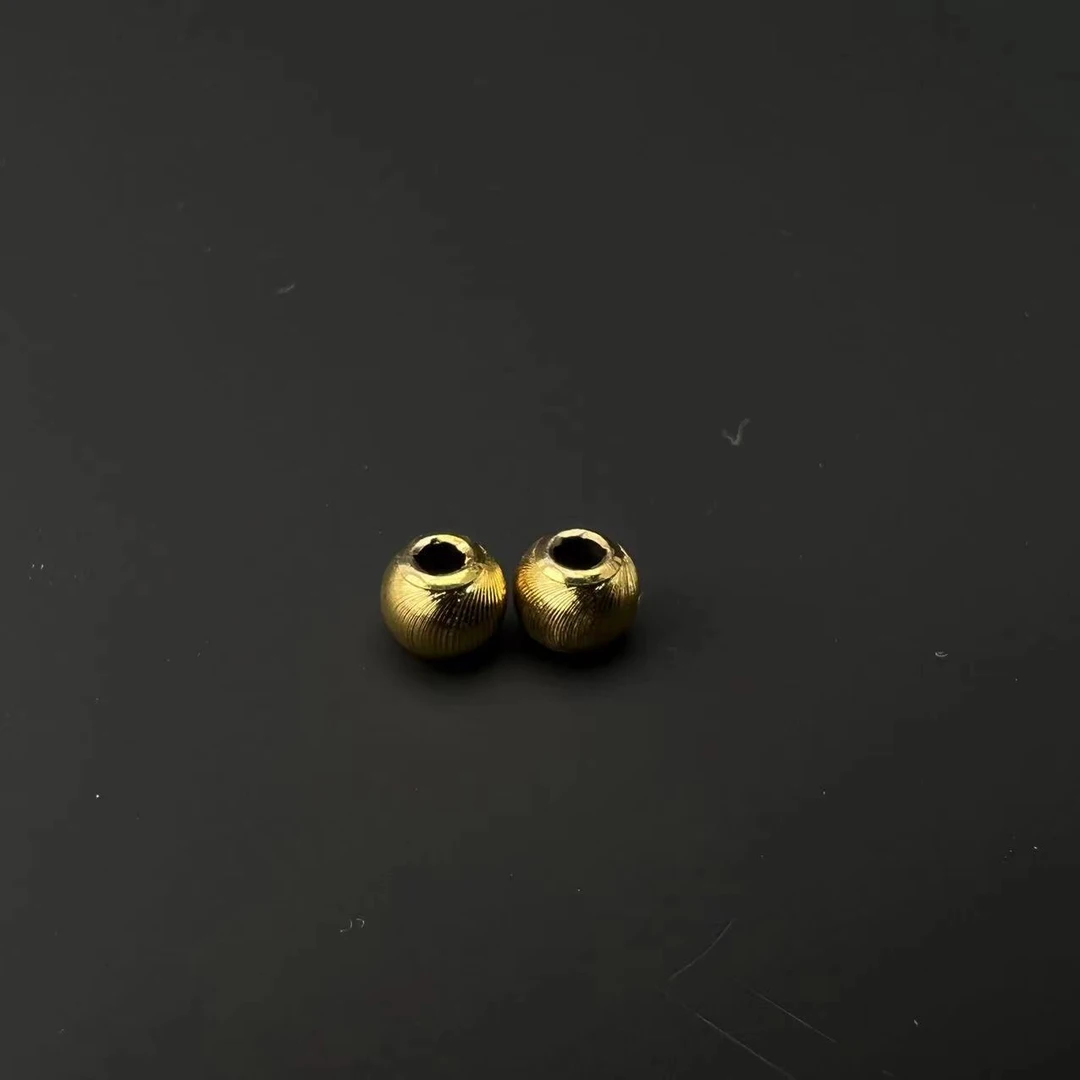 G0136 【螺旋纹铜隔珠】锁珠配珠文玩配件把件