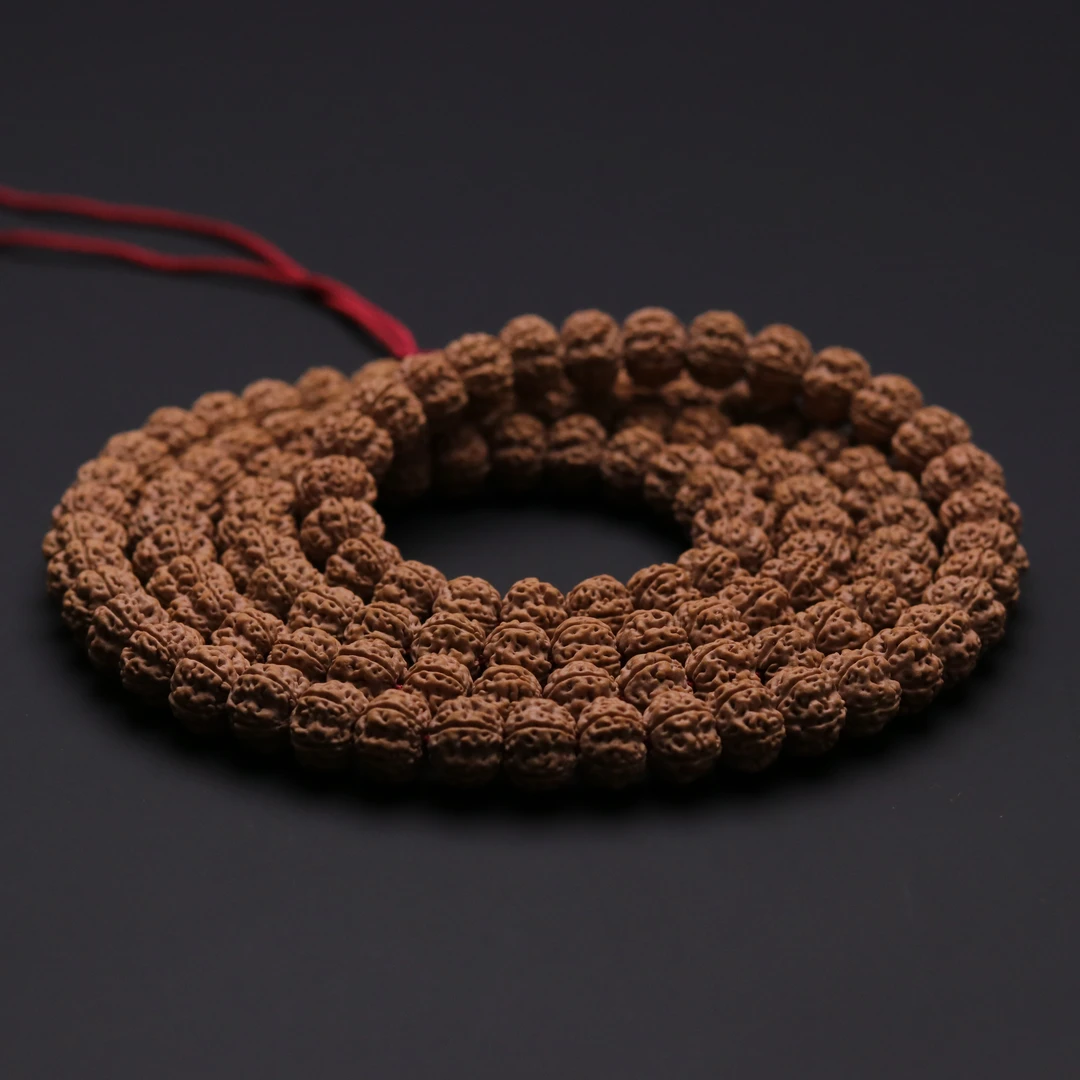 S6383【老龙王】货头精配矮桩凹底梅花小金刚菩提108手串（送工具）