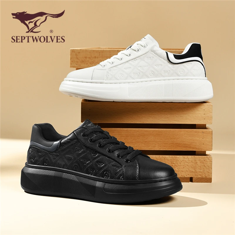 七匹狼潮鞋男士小白鞋春季新款百搭板鞋时尚男鞋高级感痞帅鞋子男