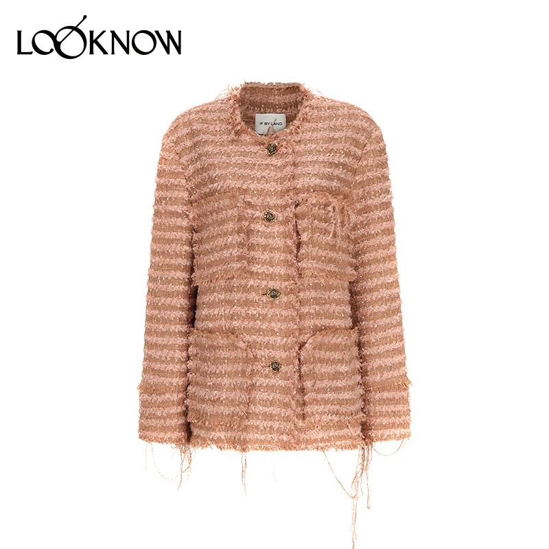 IF BY LAND设计师品牌LOOKNOW春夏新款玫瑰花纽扣圆领外套