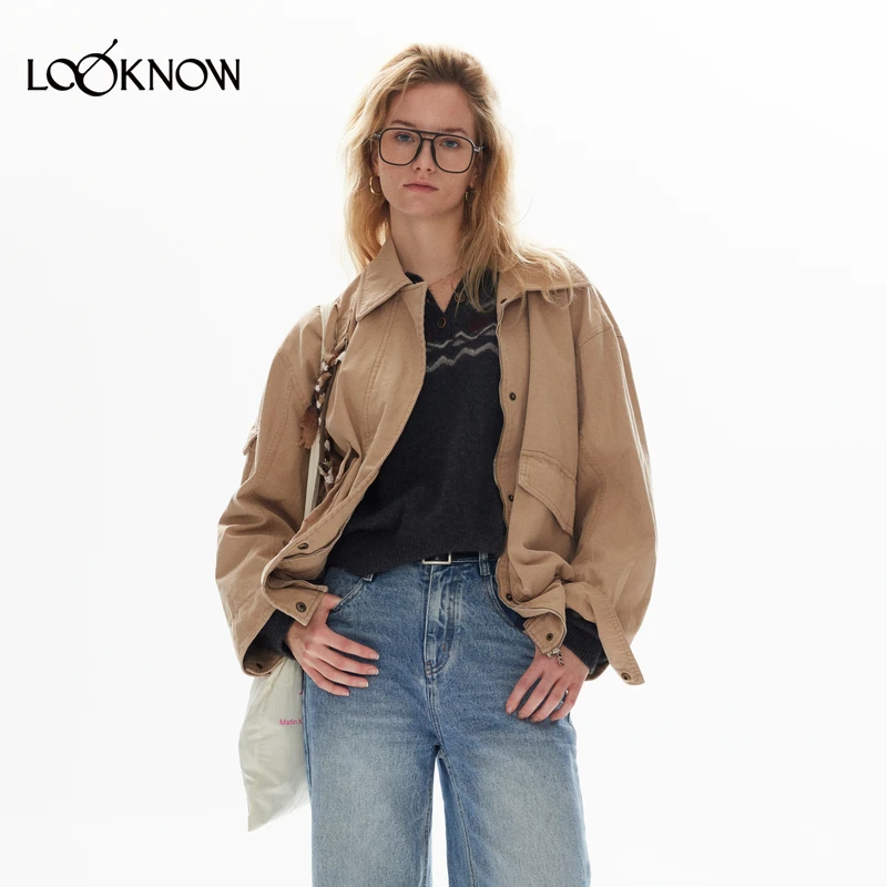 IF BY LAND设计师品牌LOOKNOW秋冬新款水洗棉插兜外套