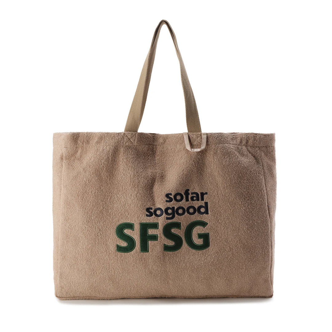【达人专享】SFSG设计师品牌LOOKNOW23新款毛巾刺绣手提包
