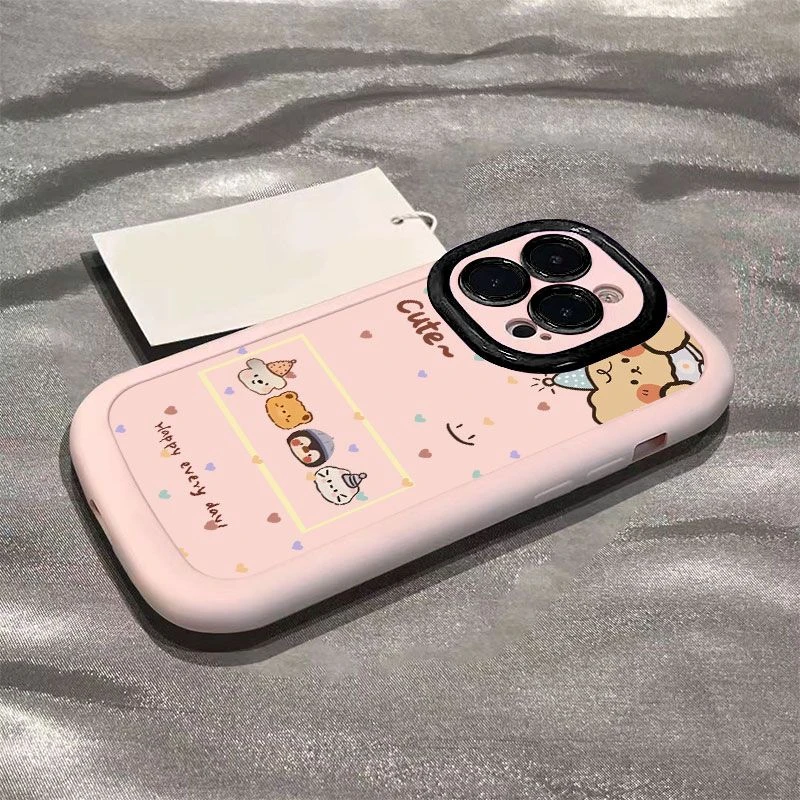 高级感爱心卡通适用苹果15promax手机壳iphone14全包13/12/11/x女