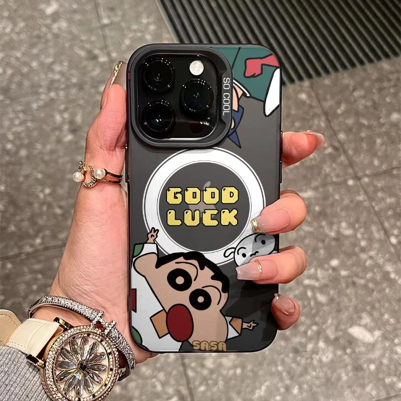 小狗小新iphone15promax手机壳14pro苹果13全包12/11卡通xr情侣7p
