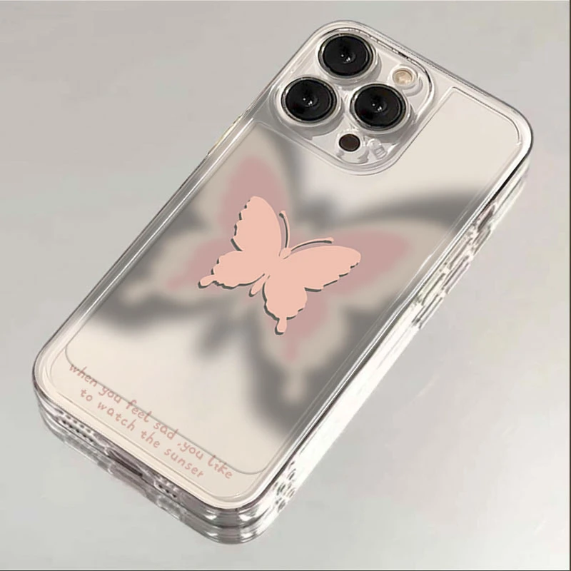 幻影蝴蝶iphone15苹果手机壳14promax硅胶13pro透明12全包11简约
