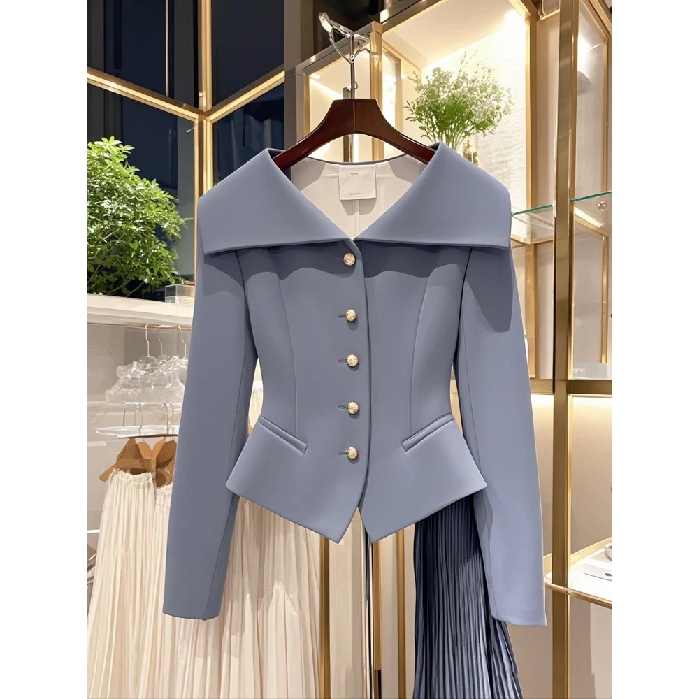 高级感独特超好看气质收腰上衣时尚洋气小香风短款外套女秋款