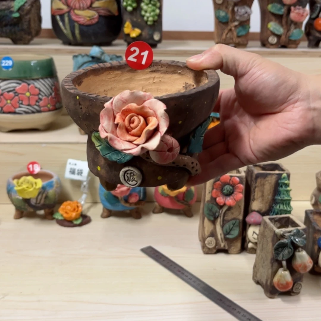 【闪购商品】紫砂花盆内口12,外高10