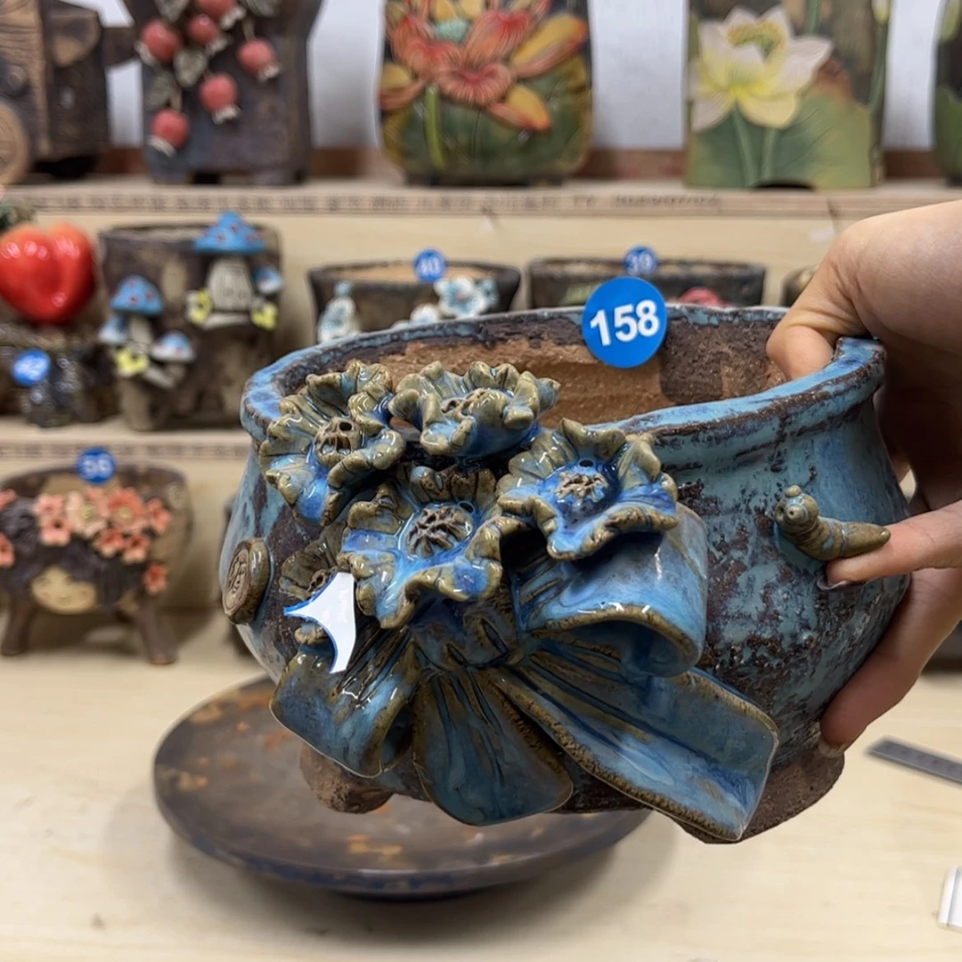 【闪购商品】紫砂花盆158号微瑕不退不换