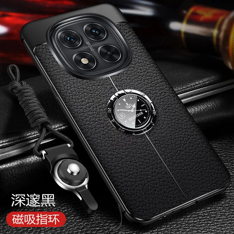 适用红米note14pro手机壳保护皮纹Redmi全包边磨砂商务高档男女软