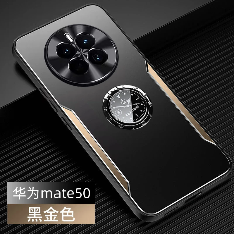 适用华为mate50e手机壳CET一AL60金属磨砂魅特50e男款磁吸硬壳新