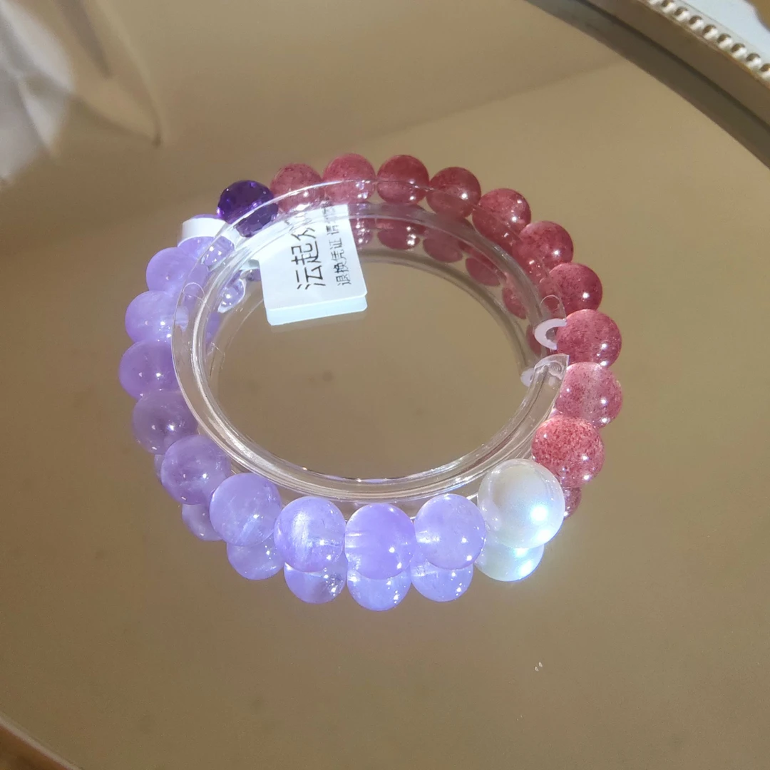 AJ135 莓语薰薰—薰衣草紫晶草莓晶紫水晶手串