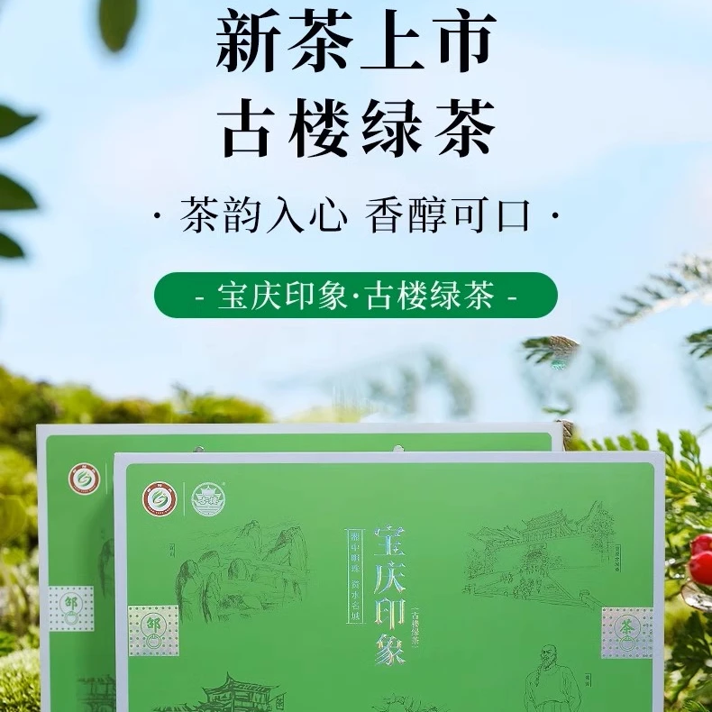 2025年新茶古楼高山云雾绿茶宝庆印象雪峰毛尖春茶礼盒罐装茶叶