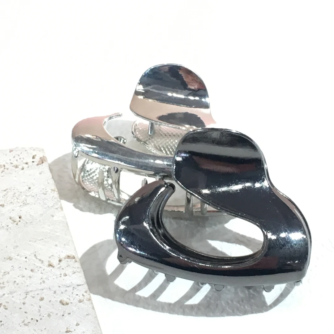 金属小抓夹发夹气质发饰夹子鲨鱼夹头饰银色百搭简约