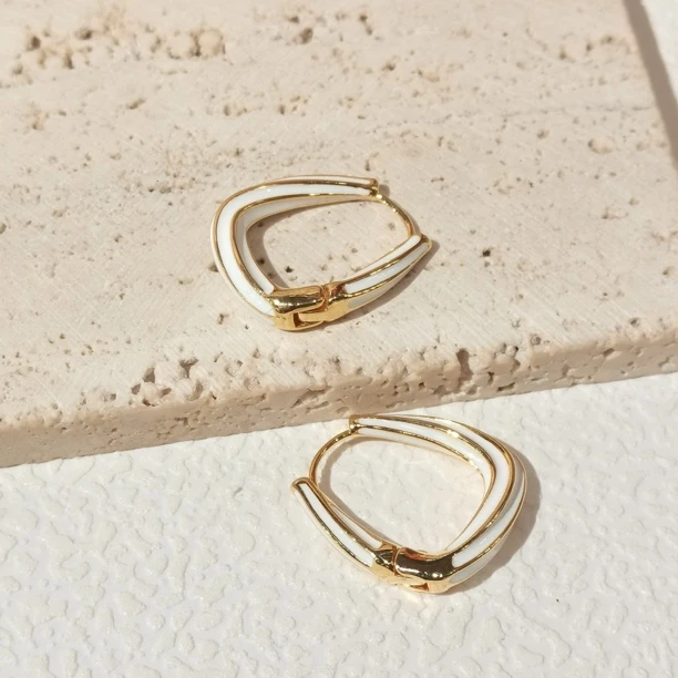 合金耳饰 甜可饰品 发式复古简约百搭的大气港风耳环