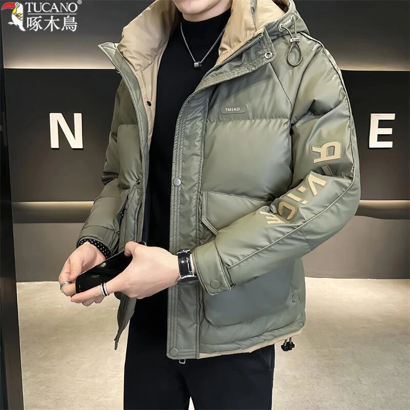 TUCANO/啄木鳥羽绒服男士休闲外套冬季新款开衫防寒保暖连帽夹克