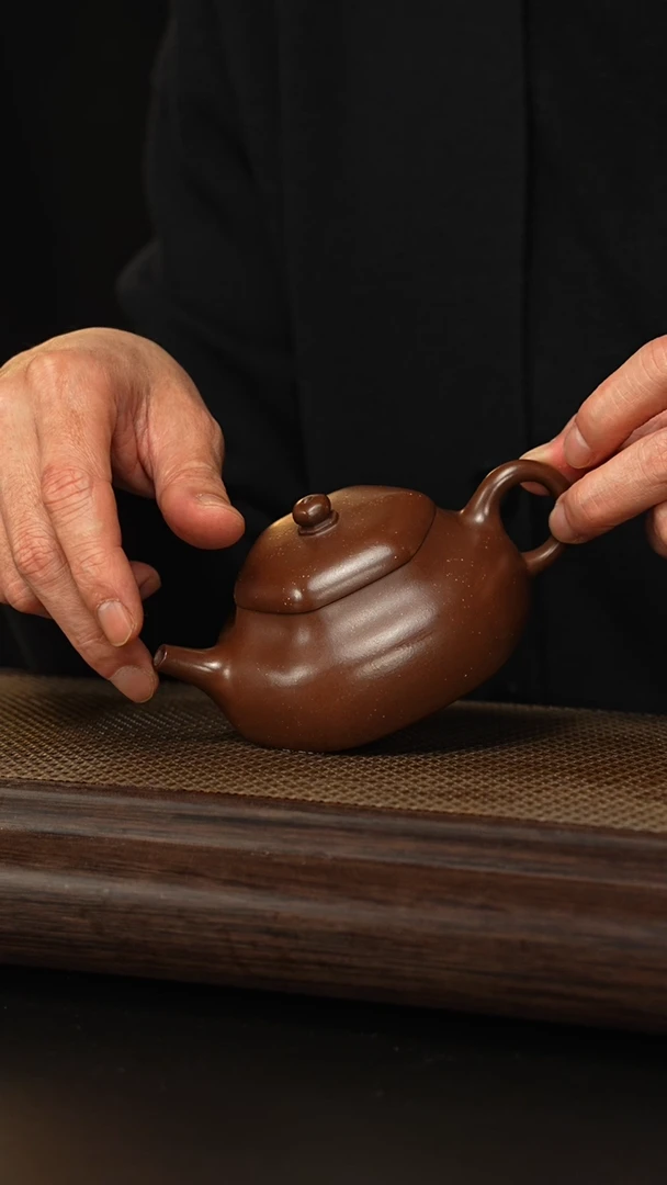 【闪购商品】紫砂茶壶SQT 六方静乐 紫泥铺砂
