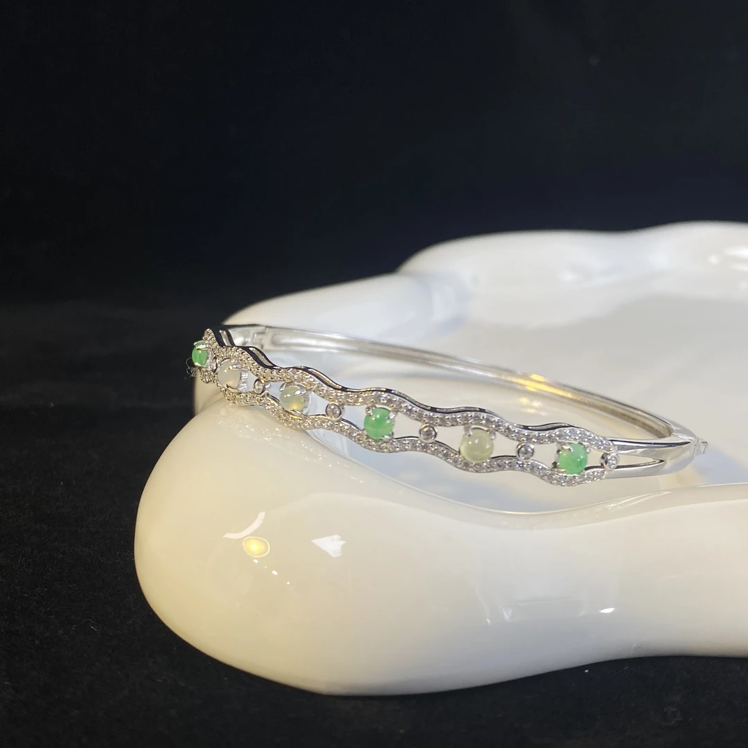 翡翠多宝蛋面手镯  时尚百搭款手镯【YS-2E03】