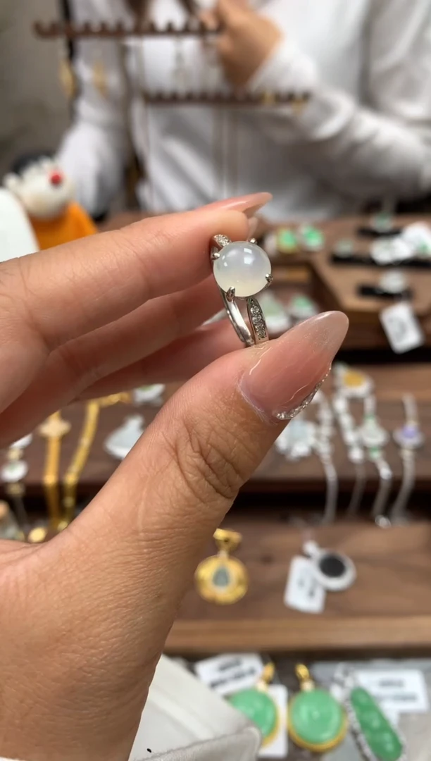 【闪购商品】翡翠戒指银S925镶嵌戒指