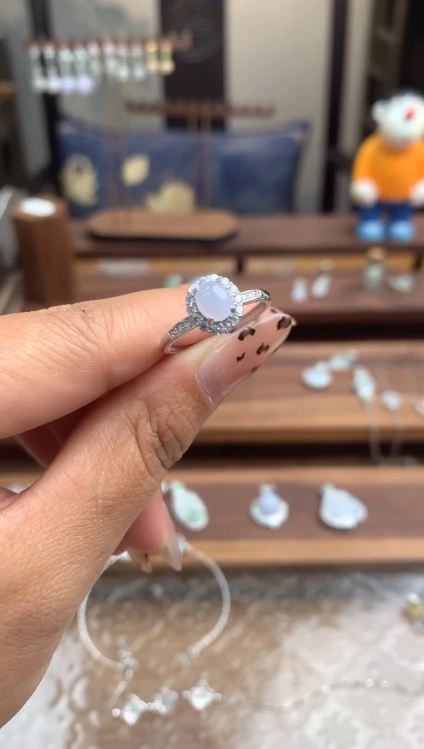 【闪购商品】翡翠戒指银S925镶嵌戒指