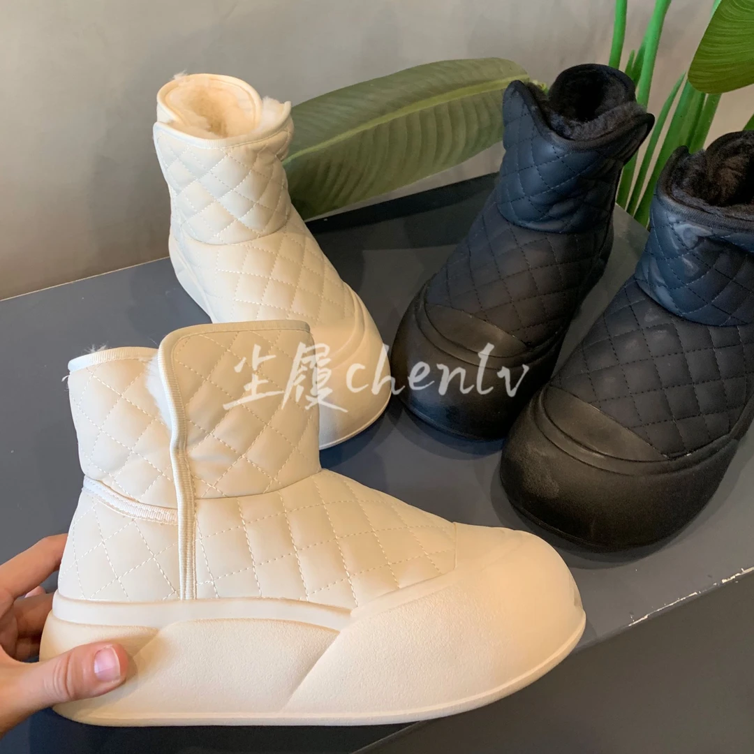 【尘履】2024爆款时尚休闲百搭防水加绒加厚保暖冬季女鞋