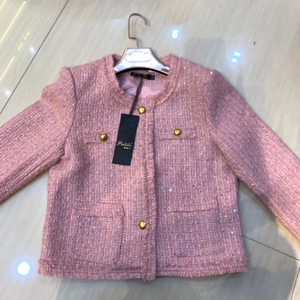 秋冬高端设计感小香风外套时尚名媛气质上衣洋气短款休闲春季红色