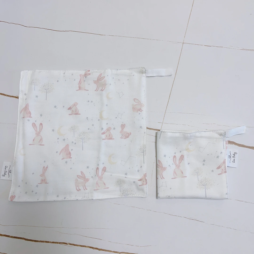 Rae 自制六层竹棉小方巾 两条装 25*25cm