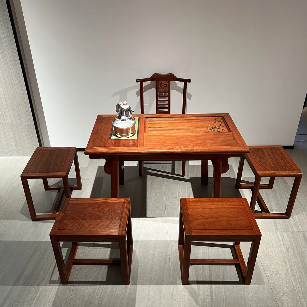 进口红木实木茶几家用阳台小茶台茶桌新中式茶桌椅泡茶桌茶台榫卯