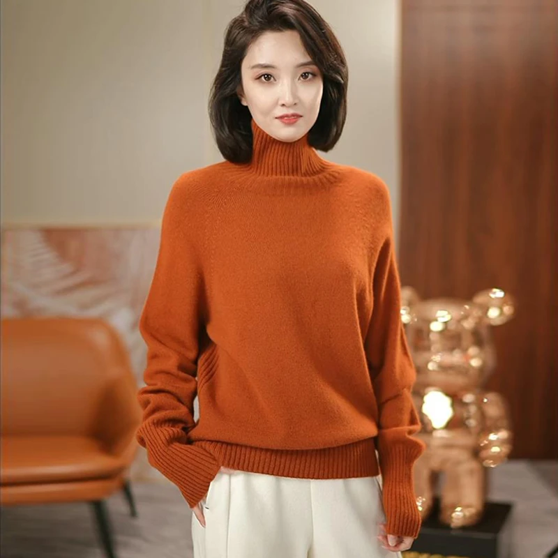 【纯羊毛】 一线成衣无缝一体 加厚针织衫