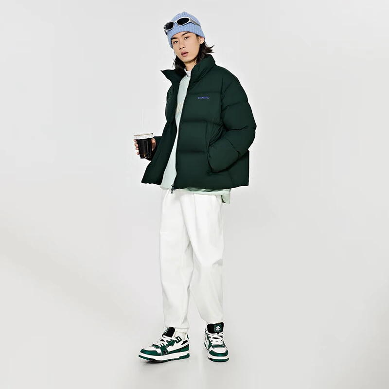 【羽绒服】KAPPA卡帕新款情侣男女冬短款简约立领户外保暖K0DY2YY81