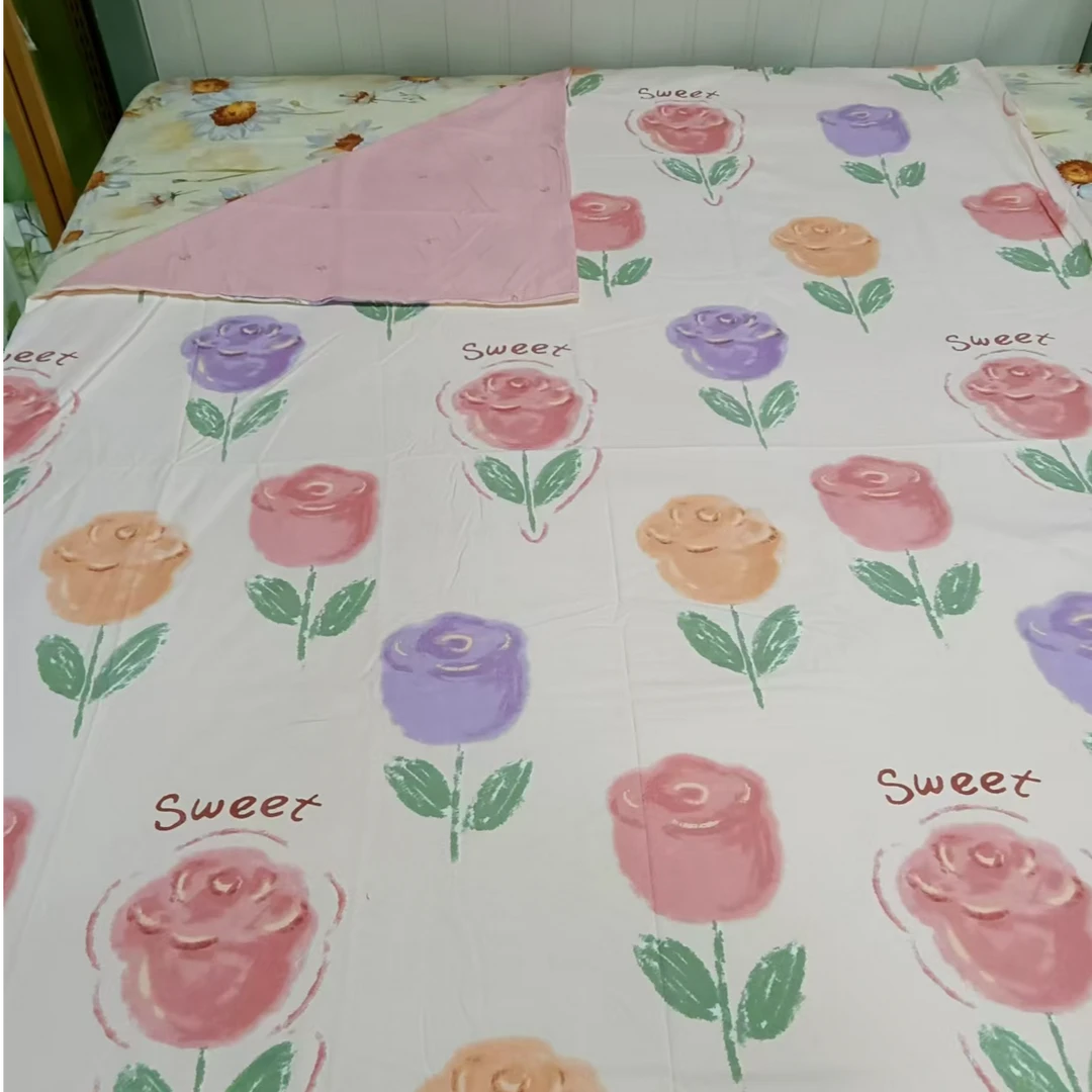 加厚斜纹单人被套1.5*2.1（郁金香)