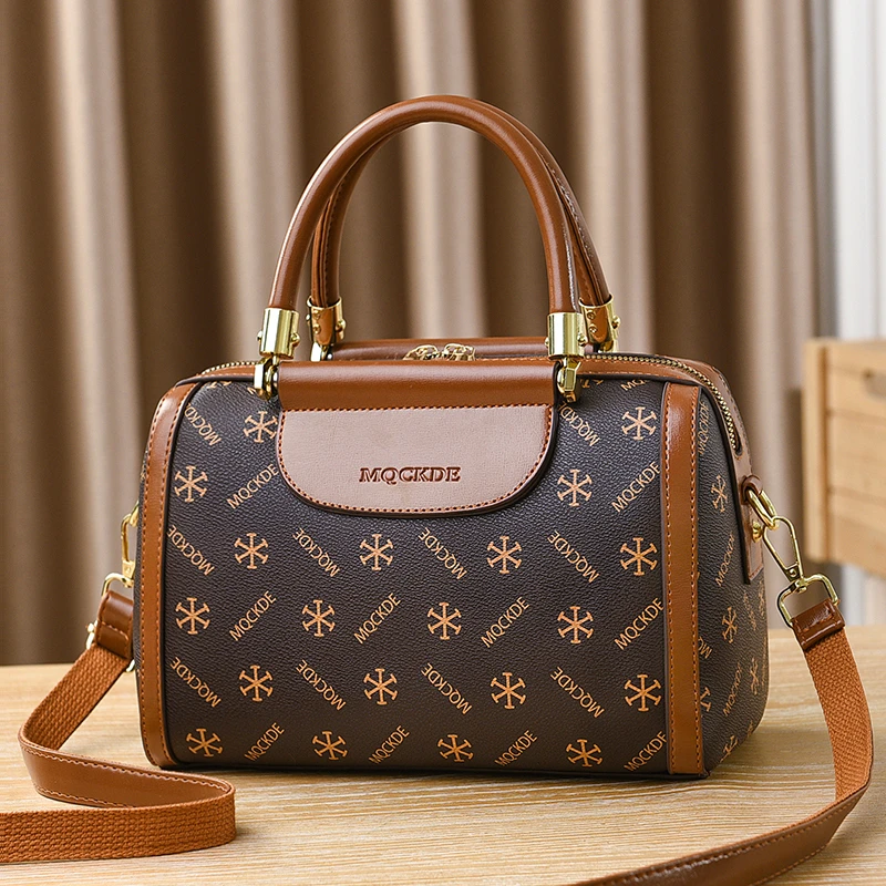 [粉丝专属]底部长25*14*18波士顿百搭时尚复古休闲女士枕头包包