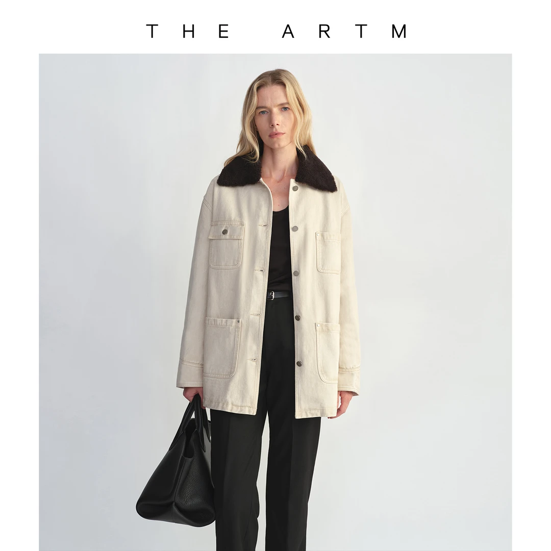 THE ARTM 重工牛仔可拆卸毛领鹅绒底特律女