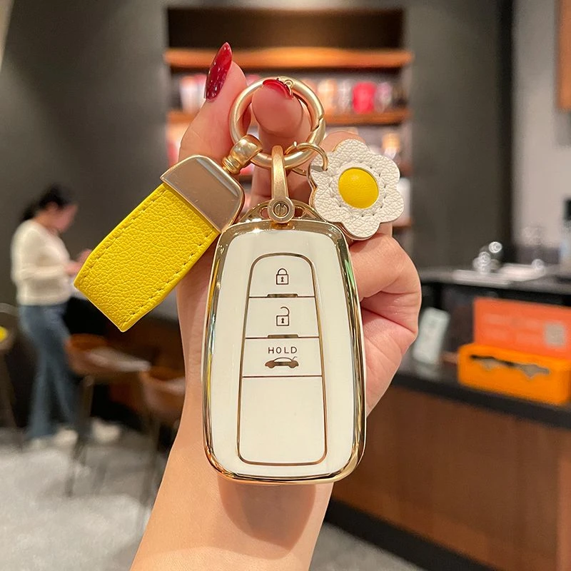 丰田皇冠陆放钥匙套汽车12/13/14代专用卡罗拉凯美瑞雷凌亚洲龙扣