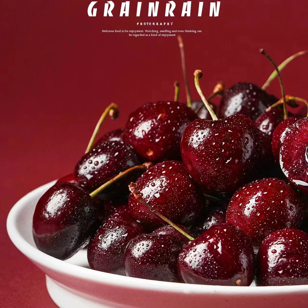 3JJJ~5斤礼盒装~智利拉宾斯车厘子脆甜多汁新鲜杆绿