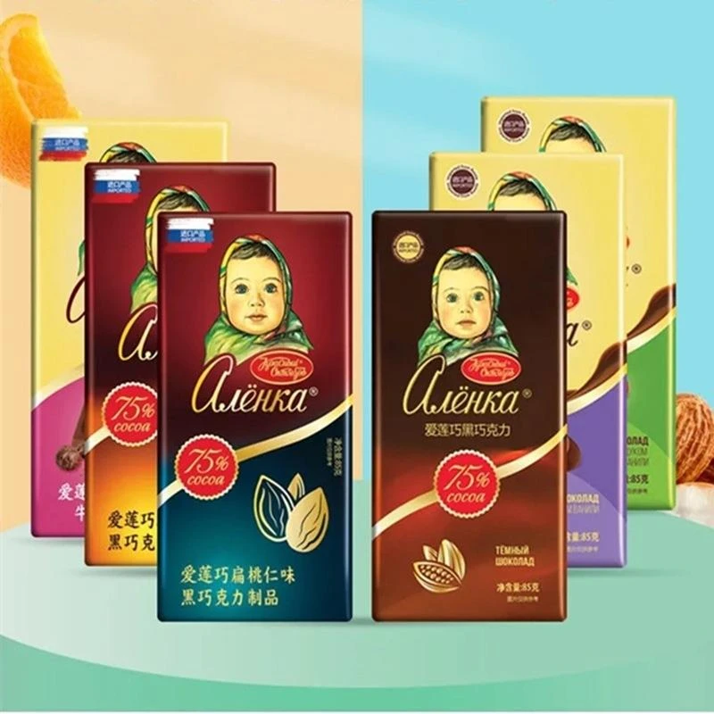 爱莲巧巧克力大板块大头娃娃纯可可黑巧送女友小零食