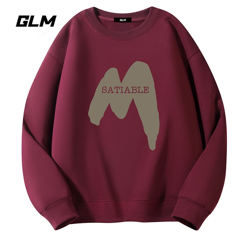 潮牌GLM春秋季时尚外套打底衫休闲卫衣加绒长袖T恤上衣服男装潮流