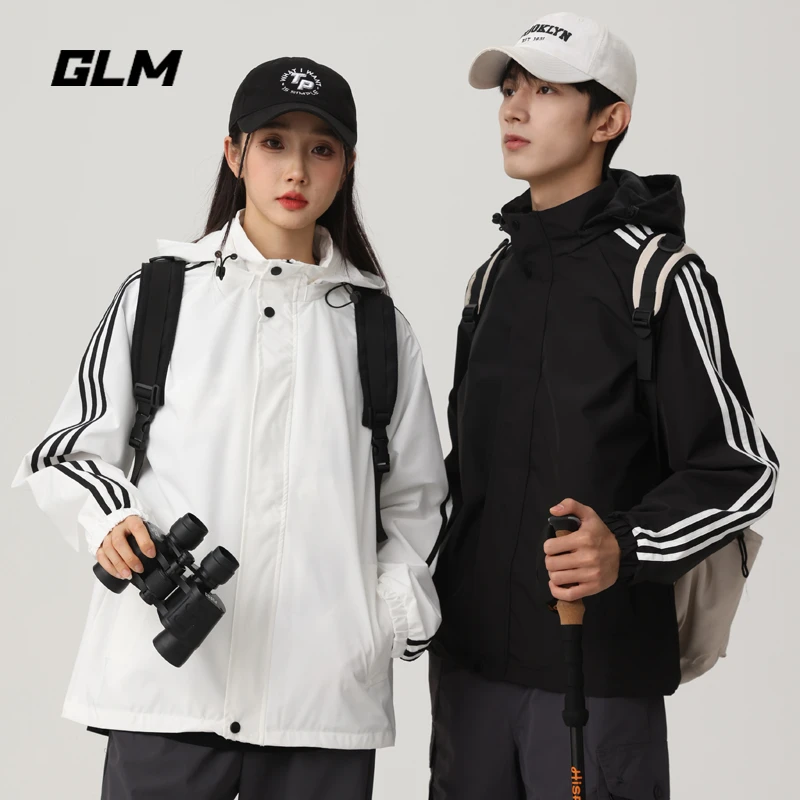 潮牌GLM春秋季男士夹克外套潮流情侣百搭休闲衣服户外衣防风茄克