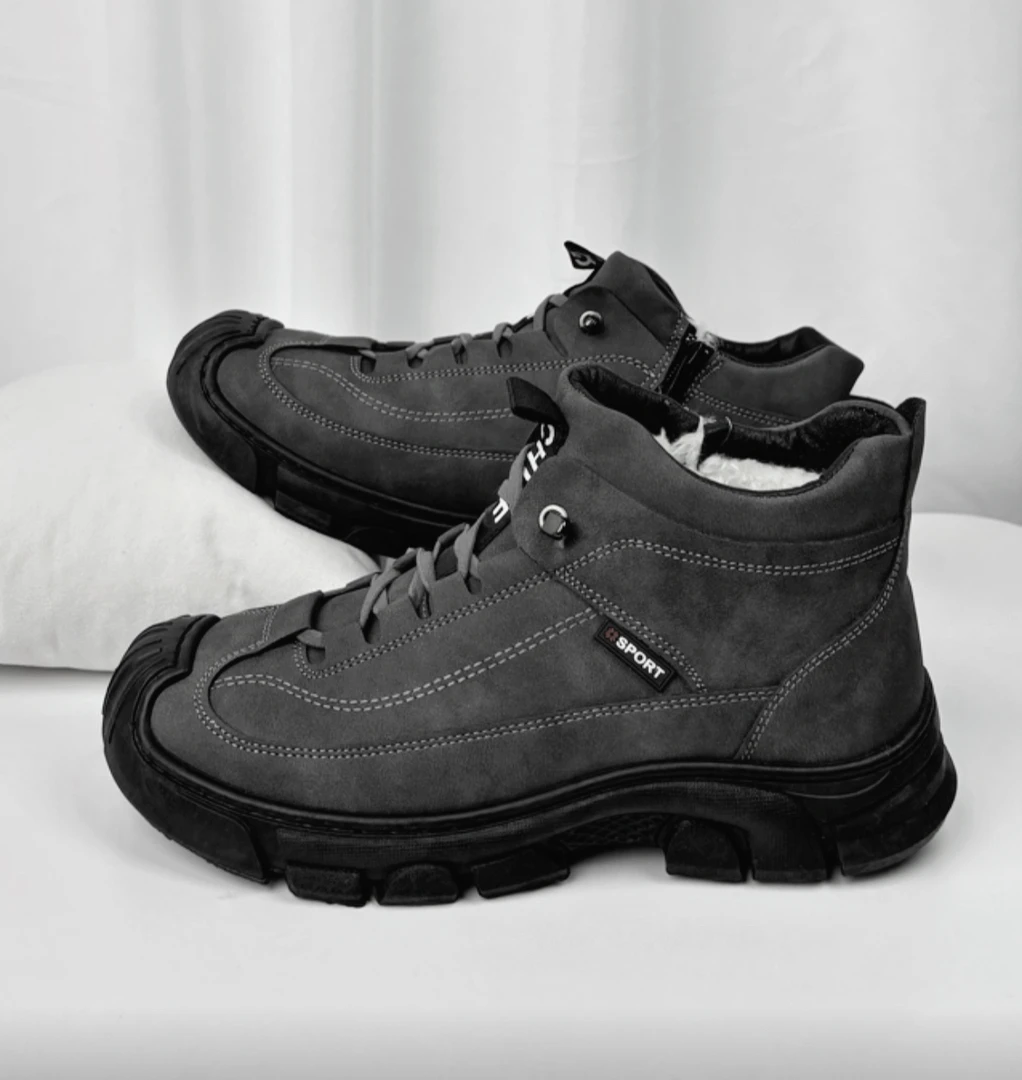 包头登山时尚男鞋加绒户外休闲运动男士