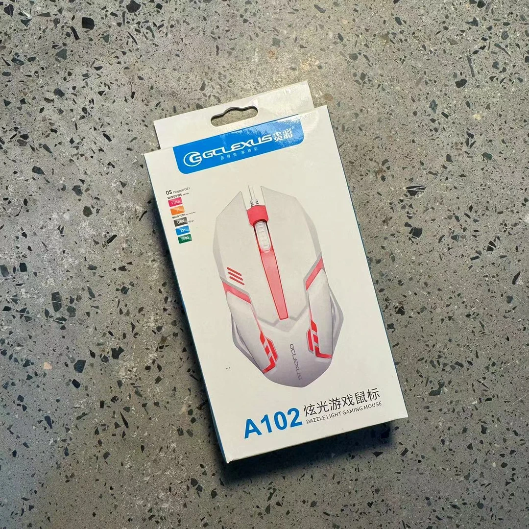 准新品  【按照主播讲解拍】鼠标A102炫光游戏鼠标颜色乐拍