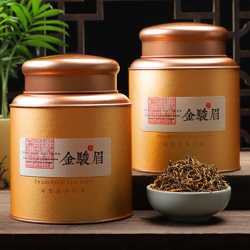 金骏眉原产红茶正品新茶花蜜香浓香型茶叶金罐装250/一罐