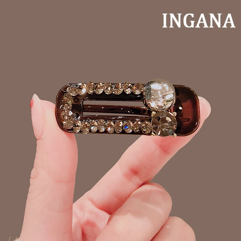 精致轻奢发夹水钻鸭嘴夹时尚创意设计珍珠碎发刘海侧边发夹发卡女